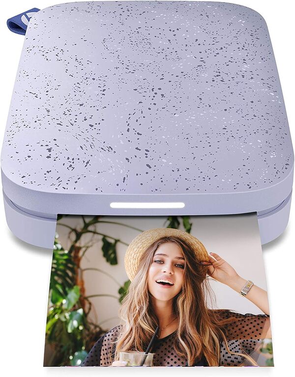 HP Sprocket Couleur Imprimante Photo Portable (Rose) Imprime instantanément des Photos Autocollantes Zink 2x3 à partir de Votre Appareil iOS et Android, Violet