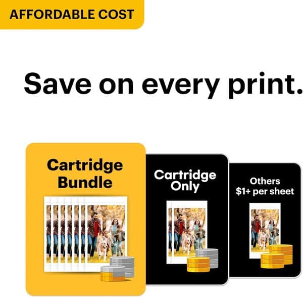 Kodak Dock Plus Portable Instant Photo Printer, Compatible with iOS, Android and Bluetooth DevicesFull Color Real Photo (4 x6), 4Pass & Lamination Process, Premium Quality - Convenient and Practical