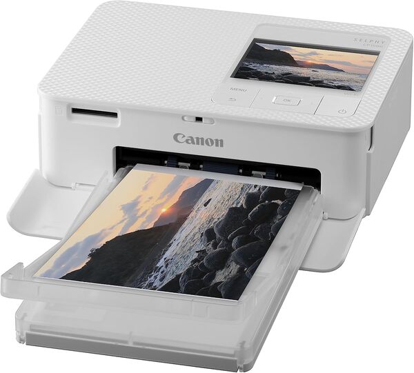 Canon SELPHY CP1500 Imprimante Photo Portable – Impression sans Fil, Impressions Durables, Connectivité USB-C & Carte SD – Imprimante Portable Idéale pour le Scrapbooking et les Albums Photo, Blanc GB