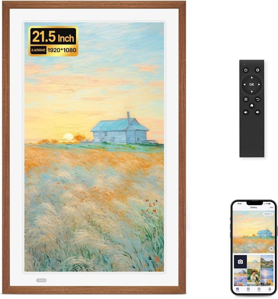 Test du cadre photo numérique 21, 5" IPS FHD - modèle performant avec mémoire 32 Go