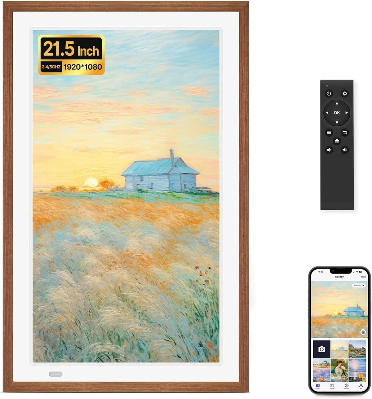 Test du cadre photo numérique 21, 5" IPS FHD - modèle performant avec mémoire 32 Go