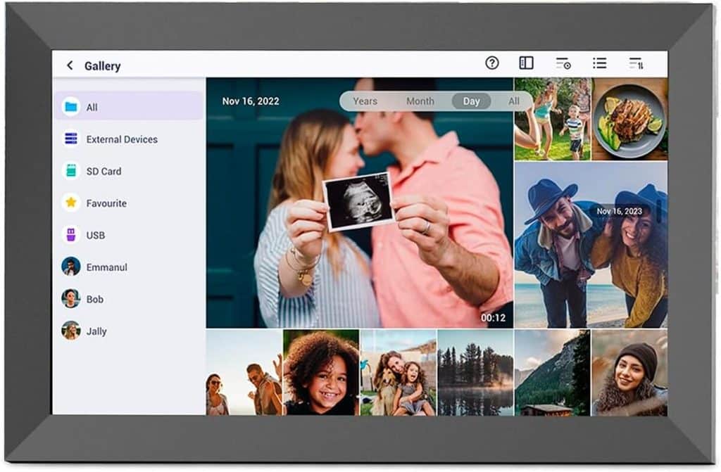 Test du cadre photo numérique Prixton Prado XL : connectivité et grand écran