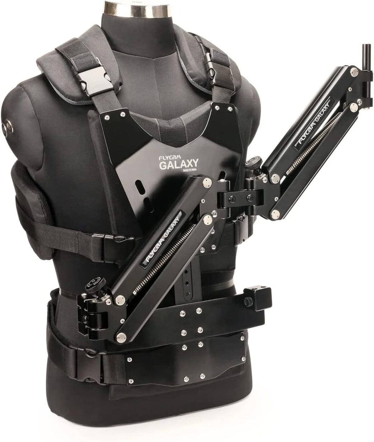 Test du flycam Galaxy : gilet et bras double pour stabilisateur reflex
