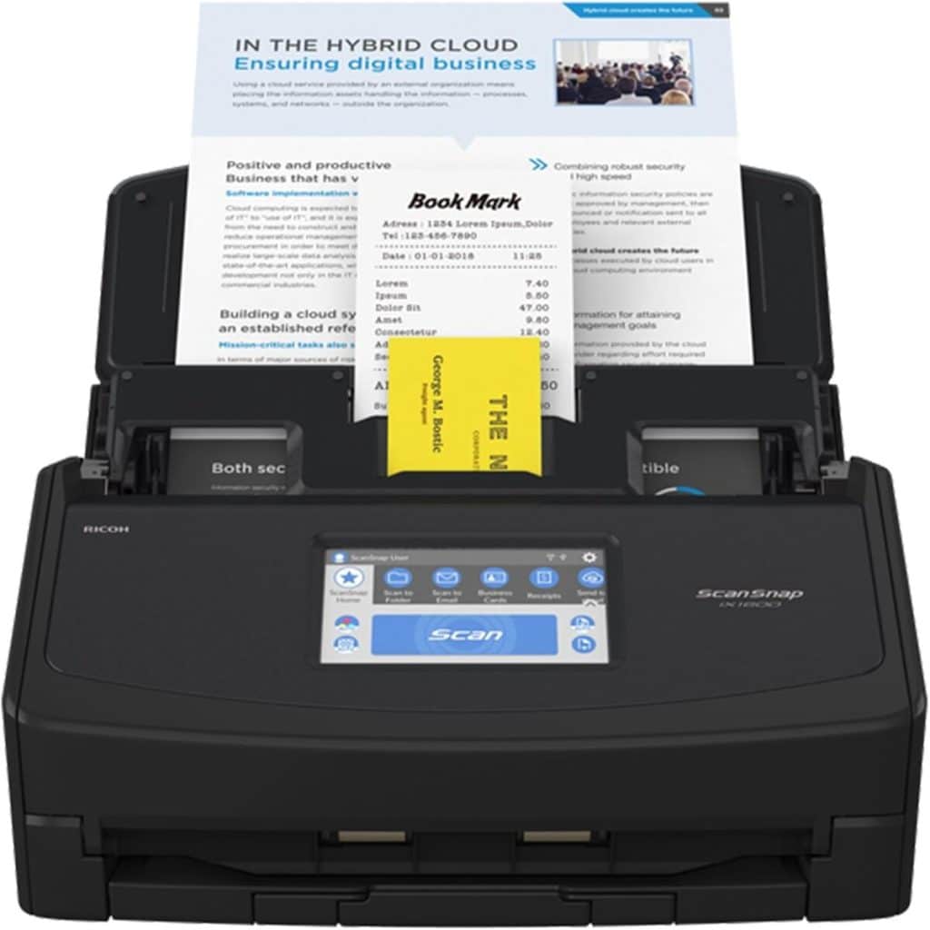 Test du scanner de documents ScanSnap iX1600 noir : performances et connectivité