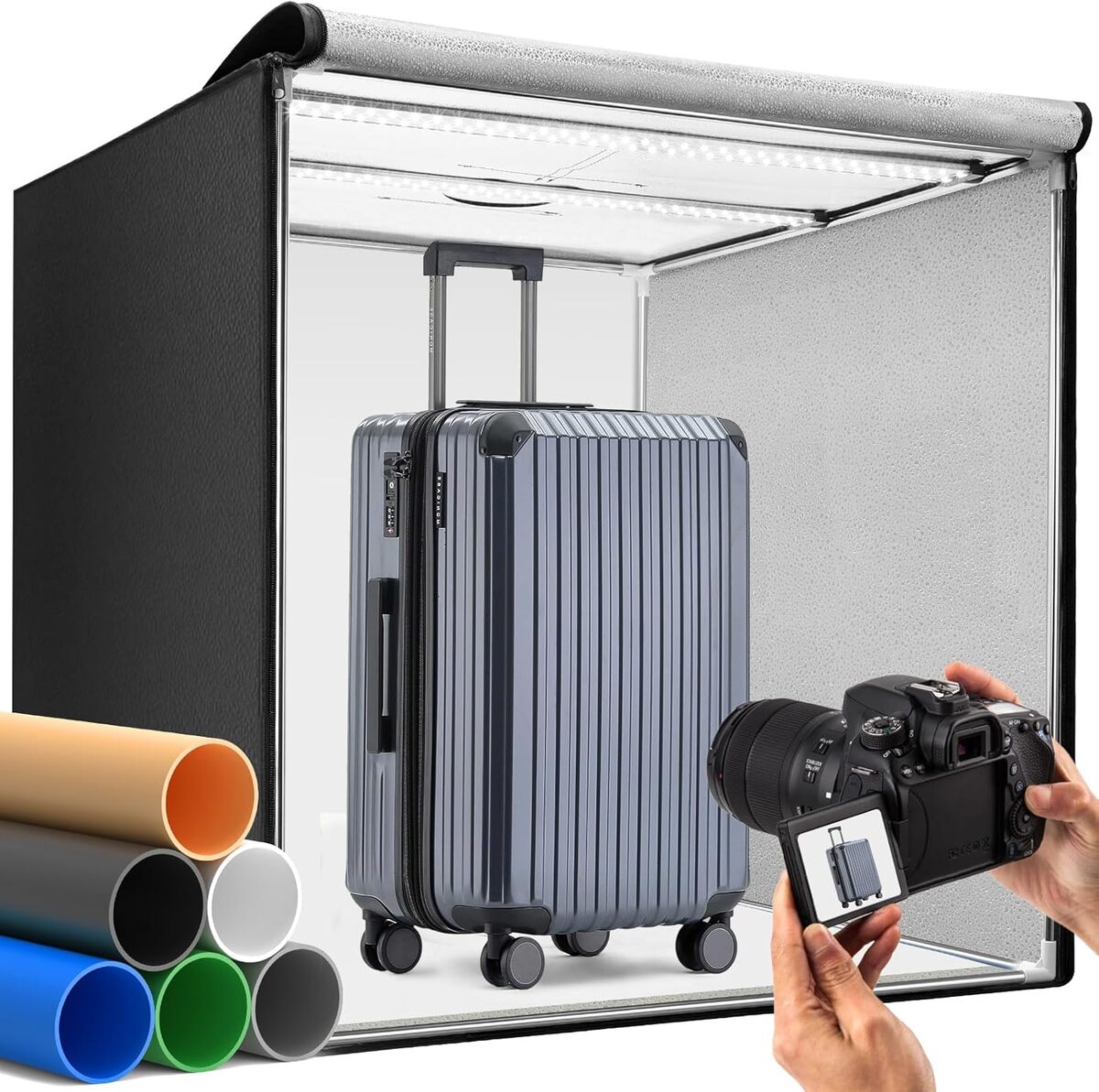Test du studio photo portable Duclus 60 cm avec LED 50W