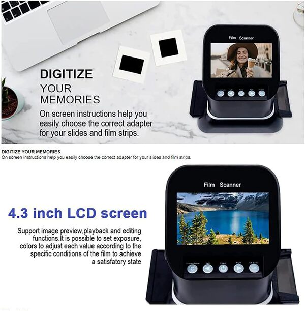 Scanner De Film Et De Diapositives avec Écran LCD 4,3