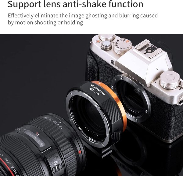 K&F CONCEPT Bague Adaptation Autofocus pour Installer l'Objectif compatibile Con Canon EF/EF-S Monture sur Boîtier Appariel Photo de compatibile Con Fujifilm X compatibile Con Canon EF S-FX