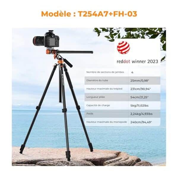 Découvrez notre analyse du trépied K&F Concept T254A7 : un équipement alliant stabilité et fluidité pour sublimer vos prises de vue.