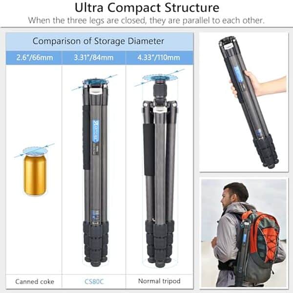 Explorez le trépied ARTCISE en fibre de carbone : légèreté, résistance et performance pour vos besoins de photographie.