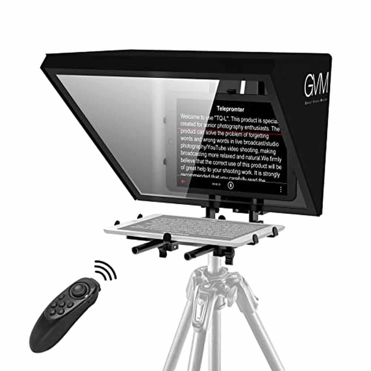 Test du téléprompteur portable GVM 45, 7 cm : efficacité et robustesse