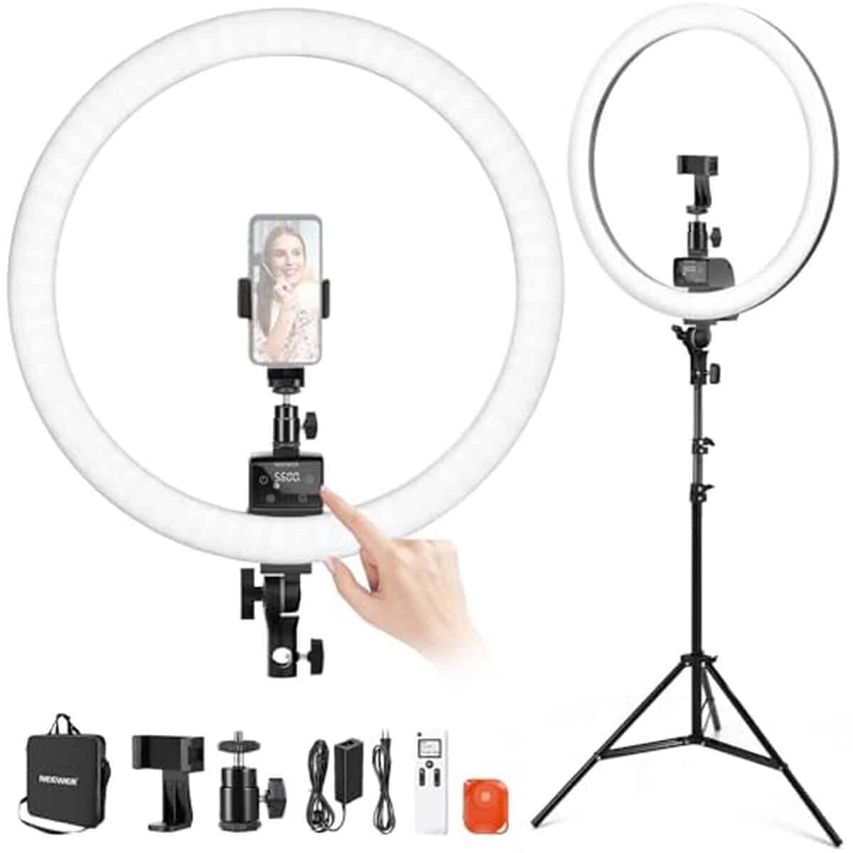 Test : nEEWER Ring Light SRP18-2.4G, lumière bicolore pour vidéo et esthétique