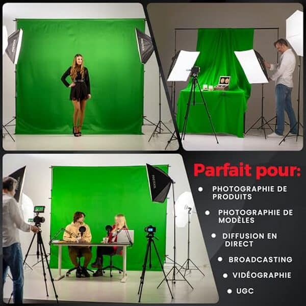 Découvrez notre test du PIXETOOL kit studio photo : un ensemble complet combinant fond vert et éclairage idéal pour vos besoins créatifs en photographie et vidéographie