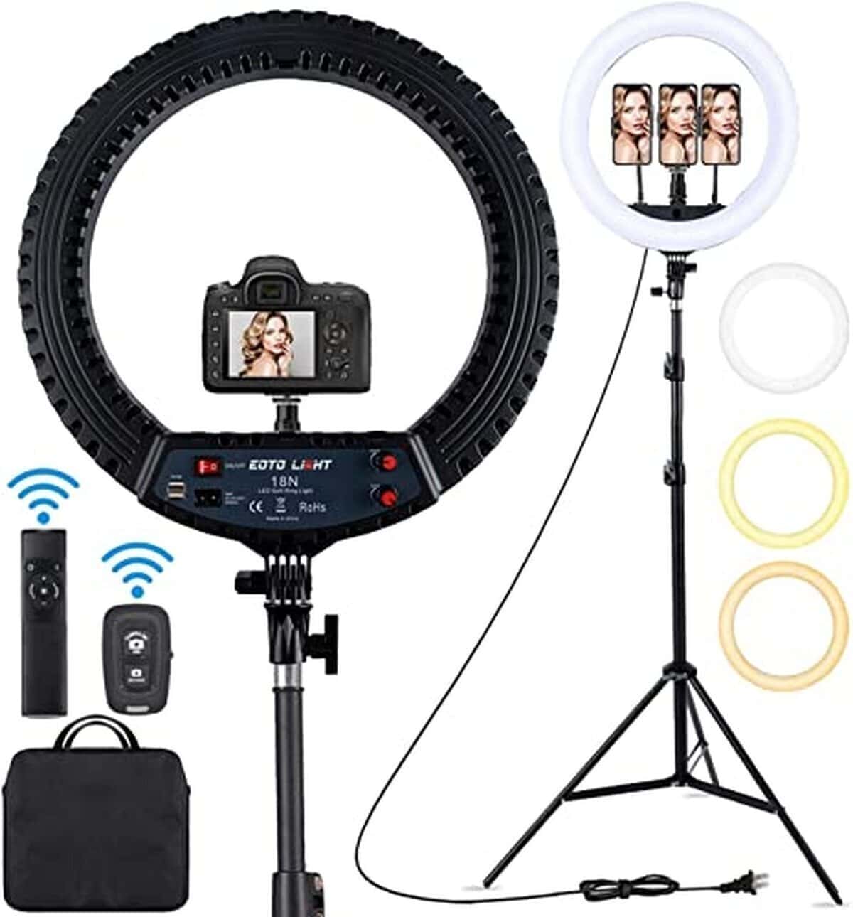 Test de la ring light 18 pouces led pour vidéo et maquillage