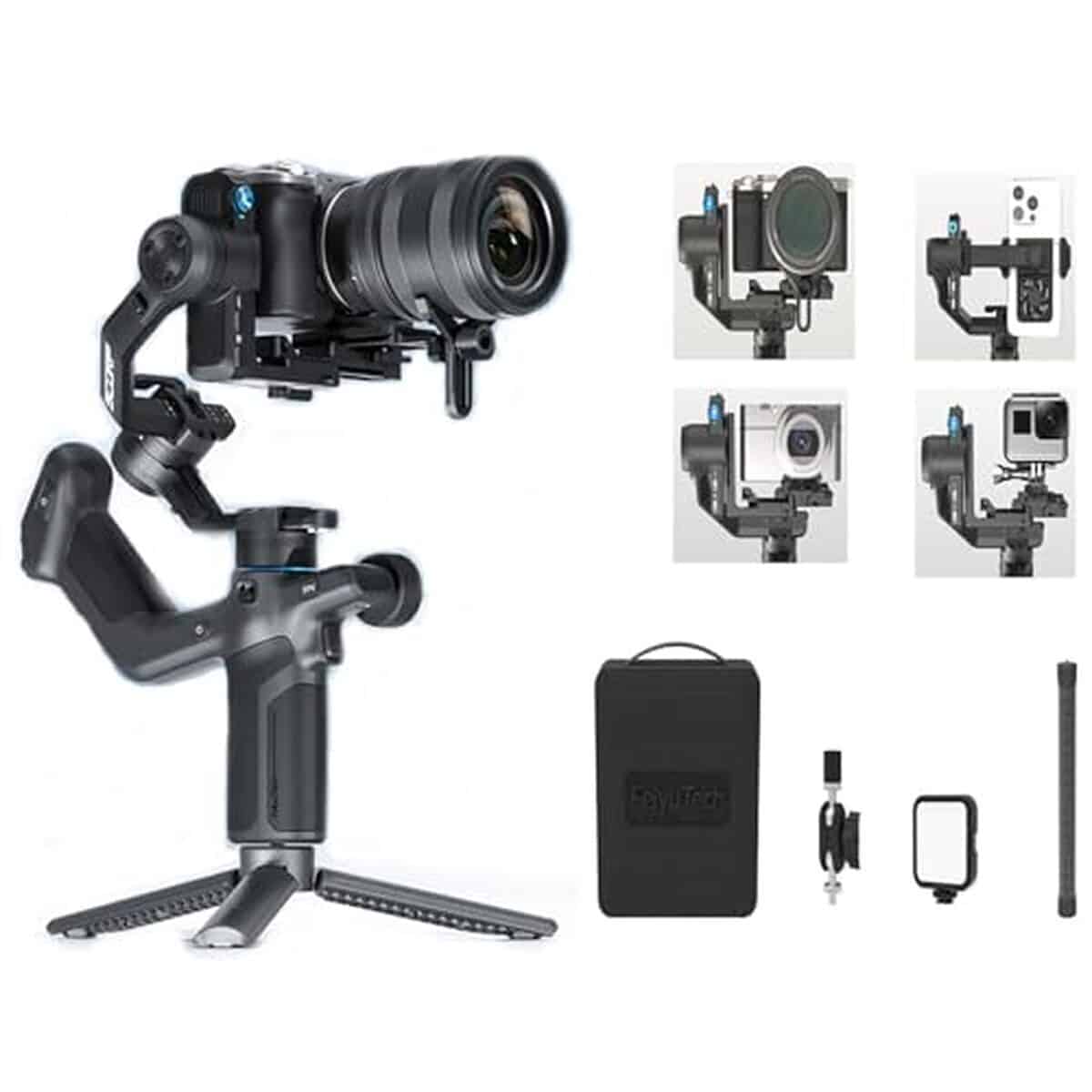 Test du feiyutech scorp mini 3 pro : kit stabilisateur multifonction 3 axes