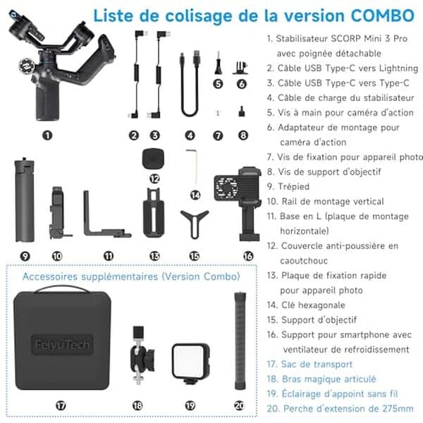 Découvrez notre test détaillé du stabilisateur Feiyutech Scorp Mini 3 Pro avec suivi IA 4.0. Performances, fonctionnalités et avis d'expert pour vos vidéos. 
