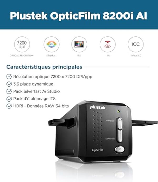 Découvrez notre test détaillé du scanner Plustek OpticFilm 8200i AI pour numériser vos documents et films en haute résolution avec une qualité professionnelle.